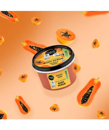 Organic Shop Body Scrub - Natural Juicy Papaya & Sugar 250ml | Nourishing Exfoliating Skincare - International Shipping Available - Buy Online on SooperMarket.com
