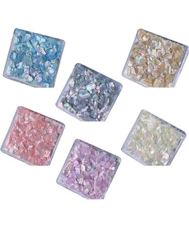 Irregular Shell Slices Nail Supplies Colorful Shell Nail Art Slices 3D Nail Art Flakes For Manicure Decoration DIY Nail Art Shells sea blue - Buy Online on SooperMarket.com