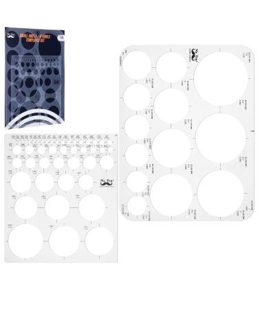 Mr. Pen- Circle Template, 2 pcs, Large and Small Size, Circle Stencil, Circle Ruler, Circle Templates for Drafting, Circle Template for Drawing, Circle Tracers for Drawing, Circle Tracer