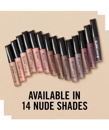 Rimmel Stay Matte Lip Liquid Pitch Black 0.21 Fl Oz - Long-lasting Matte Finish - Pack of 1 - Buy Online on SooperMarket.com