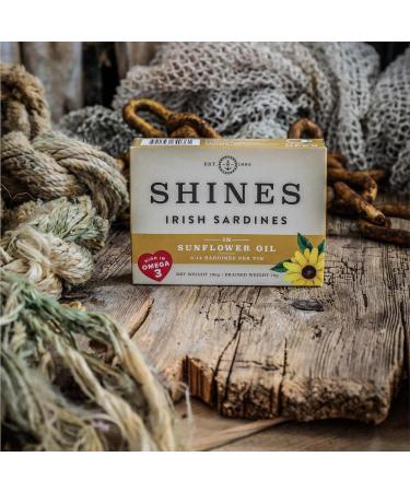 Shines Tinned Irish Sardines in Sunflower Oil - Pilchards - 12 x 106g Cans - Buy Online on SooperMarket.com