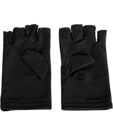 Professional UV Gloves for Nails Full Coverage Finger UV Nail Gloves for Gel Nail Lamp Manicures with Breathable Comfortable Black (Black) One Size - Buy Online on SooperMarket.com