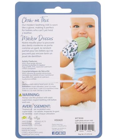 Itzy Ritzy Itzy Mitt Silicone Teether - Light Pink Unicorn for 3+ Months - Buy Online on SooperMarket.com