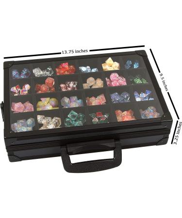 Forged Dice Co. Dice Display Case and Rolling Tray with 2 Divided Trays - Holds 480 Metal/Plastic Polyhedral Dice - Ideal for RPG & D&D Collectors - Buy Online on SooperMarket.com