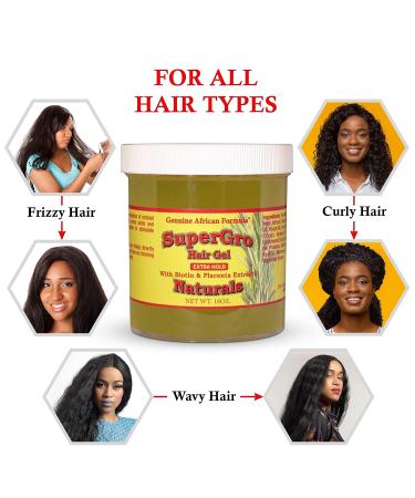 African Super Grow Hair Gel| Loc Gel for Retwist| Natural Styling Gel with Coconut Oil| Essential Hair Growth Serum|16 Oz -1 Pack - Buy Online on SooperMarket.com