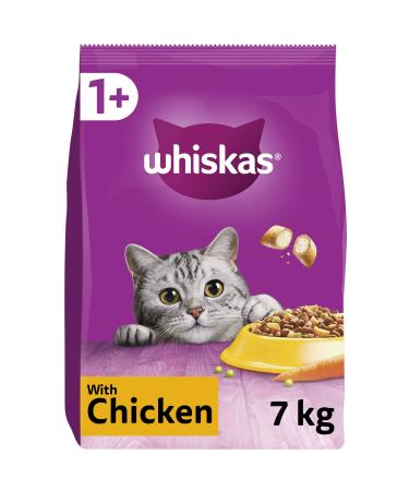 Whiskas 1+ Adult Chicken Adult Dry Cat Food 7 kg ( Pack of 1)