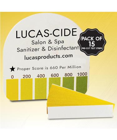 Lucas-CIDE Quat Test Strips - Pack of 15 Food Service Sanitizer Test Strips (0-1000 ppm) - Quat Sanitizing Solution Test Strips - Buy Online on SooperMarket.com