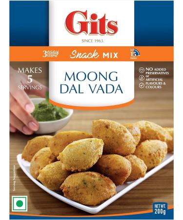 Gits Moong Dal Vada 200gms - Crispy Indian Snack Mix | Buy Online - Buy Online on SooperMarket.com