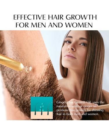 Ginger Hair Growth Serum | Prevent Hair Loss, Promote Thicker & Longer Hair | 1.7 Oz Bottle - Buy Online on SooperMarket.com