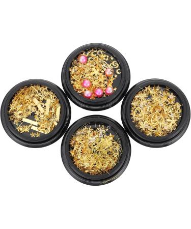 4 Boxes Nail Art Accessories Nail Supplies Gem Miss Metal - Buy Online on SooperMarket.com