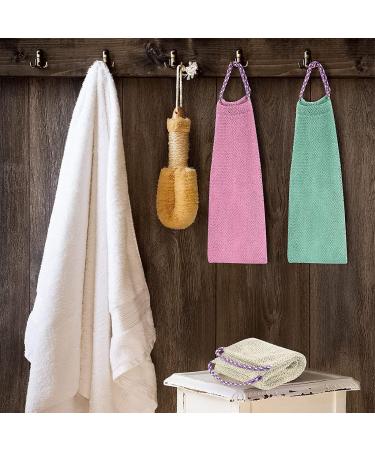 Linkidea 4 Pack African Exfoliating Net Back Scrubber Shower Towel Set - Buy Online on SooperMarket.com