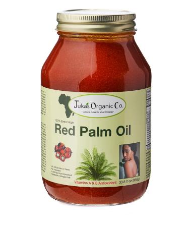Juka's Red Palm Oil (100% Organic & Natural From Africa)(33.8 FL OZ)