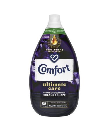 Comfort Lavish Blossom bottle made of 100% recycled plastic* Ultra-Concentrated Fabric Conditioner for complete clothes protection 58 Wash 870 ml