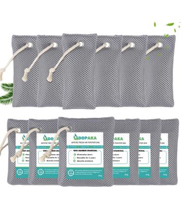 Air cleaning bags made of bamboo coal activated carbon bag of natural odor absorbers desodorators and moisture -free air purifier for closet shoe car air freshener (75g*6+200g*6) 1.65kg (6*200g+6*75g)
