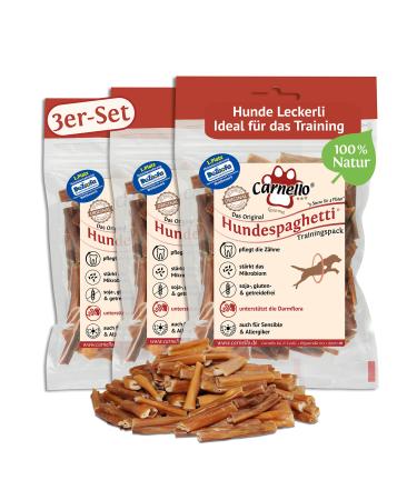 Carnello training losing dog dogs - dog paghetti training - dog treats delicacies for dogs - Hundeleckerli grain -free - reclaimable bag (3 x 100g) 100 g (3 Pack)