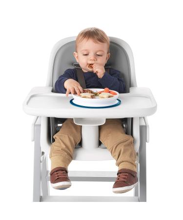 OXO Tot Stick & Stay Suction Divided Plate | Navy Blue | Best Child-Friendly Dinnerware for Easy Mealtime - Buy Online on SooperMarket.com