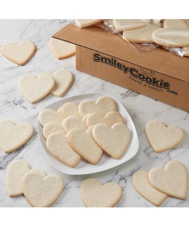 50-Pack Nut-Free Heart Shaped Smiley Sugar Cookies - Uniced for Allergy-Friendly Treats - Buy Online on SooperMarket.com