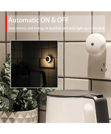 Smart Night Plug & Socket Light with Twilight Sensor - Energy-Efficient Warm White LED 2 Pack for Bedrooms Bathroom & Kitchen - Buy Online on SooperMarket.com