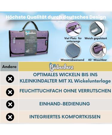 Buy Bubenherz XL Diaper Pocket - Comfort Hygienic Wrap & Non-Slip Wet Cloth Compartment | On-the-Go Changing Bag Organizer - Violet Feed - Buy Online on SooperMarket.com