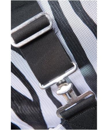 Marengos Zebra Flying Ceiling for Horses | Eczema Protection | Breathable & Wind-Permeable Outdoor Canopy | 125cm White/Black - Buy Online on SooperMarket.com