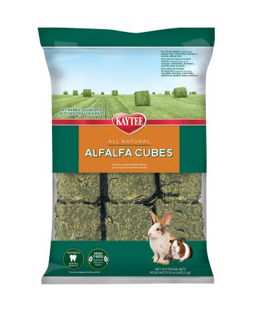 Kaytee Alfalfa Cubes for Rabbits, Guinea Pigs, and Other Small Animals, 15 oz