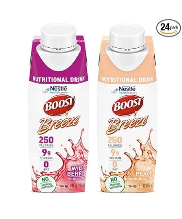 Boost Breeze 2 Flavor Variety Case 8 Fl Oz Pack of 24