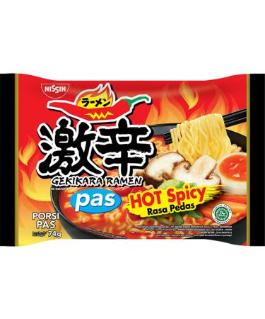 Nissin Gekikara Spicy Soup Ramen Hot Beef Flavour 74g - 30 Pack - Halal
