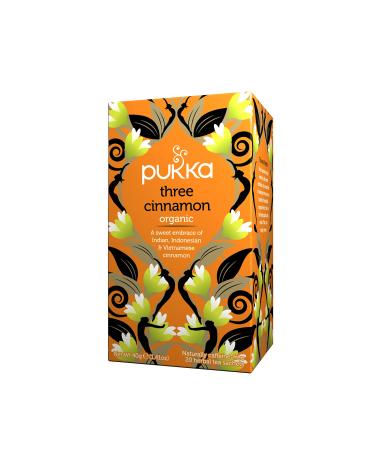 Pukka Organic Tea, Three Cinnamon Tea, Naturally Caffeine Free (6 Pack, 120 Tea bags)