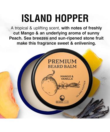 Beard Club Island Hopper Beard Balm - Mango & Vanilla Scent - Premium Organic Conditioner for Men - Shapes, Softens, and Prevents Itching - Natural Beard Wax - Buy Online on SooperMarket.com