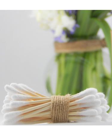 Bamboo Cotton Buds | GOTS Certified Biodegradable | Eco-Friendly & Plastic-Free | Vegan | 300 Buds | Makeup & Ear Cleaning - Buy Online on SooperMarket.com