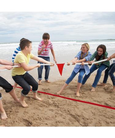 ELCOHO 15ft Soft Polypropylene Tug of War Rope Set with Flag - Fun Team Building Game for Kids & Adults Ideal for Family Reunions & Outdoor Activities - Buy Online on SooperMarket.com