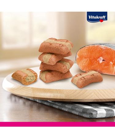 Vita Power Cat Yums - Salmon Cat Snacks Extra Meaty Skin & Fur Support Sugar-Free 9x40g - Omega 3 Boost - Buy Online on SooperMarket.com