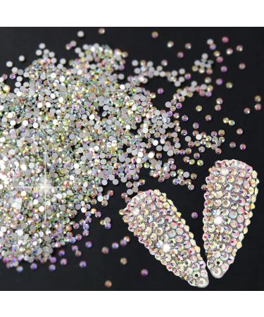 Sularpek 1440PCS Rhinestones 2MM Flat Back Nail Rhinestones Crystal AB Rhinestones Nail Art Gems Professional Nail Art Gems for Nail Face Teeth DIY Crafts