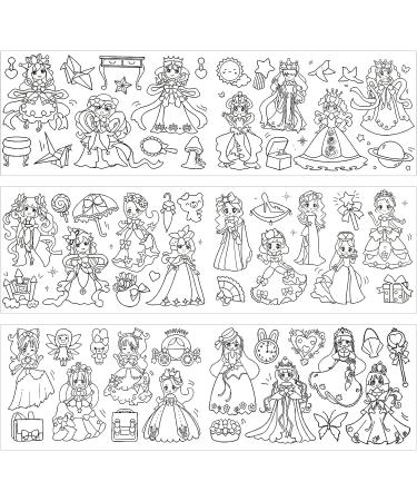 2023 Kids Drawing Roll- DIY Sticky Paper Roll for Children's Painting Activities - Early Educational Toy for Kids - Cute Princess Theme - 120 * 11.8 Inches - Buy Online on SooperMarket.com
