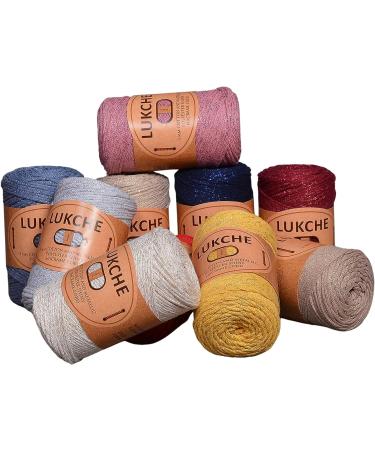 Shiny Macrame Cord 3mm 224 Yards, Cotton and Polyester Blend - Aviator Blue Color for Bags, Wall Hangers, Carpets - Craft Supplies - Buy Online on SooperMarket.com