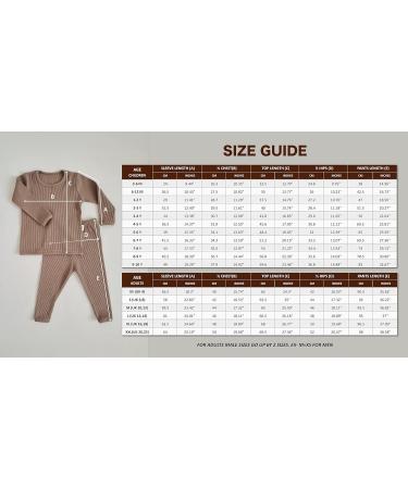 DreamBuy 20 Colours Ribbed Pyjama 2-3 Years Unisex Boys Girls Loungewear Velvet Mocha - Buy Online on SooperMarket.com