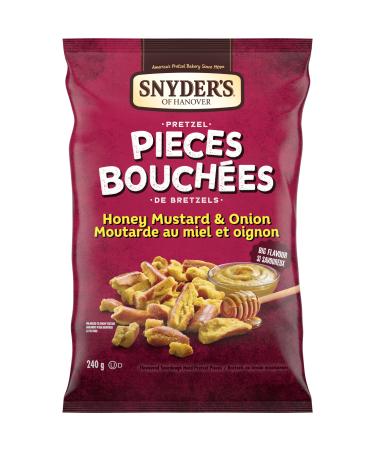 Snyders of Hanover Honey Mustard & Onion Pieces 240 Grams (Pack of 1) Pretzel Pieces - Honey Mustard & Onion