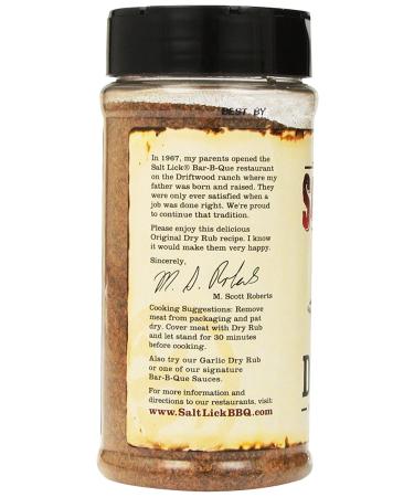 Salt Lick Original Dry Rub Seasoning 12 oz - BBQ Pit & Grill Seasoning (Pack of 1) - Buy Online on SooperMarket.com