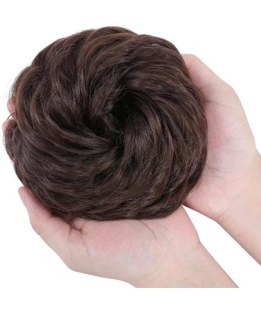 Medium Brown Messy Hair Scrunchies Thick Bun Extensions 45g Updo Ponytail Hairpiece Chignons - Hair Accessories - Buy Online on SooperMarket.com