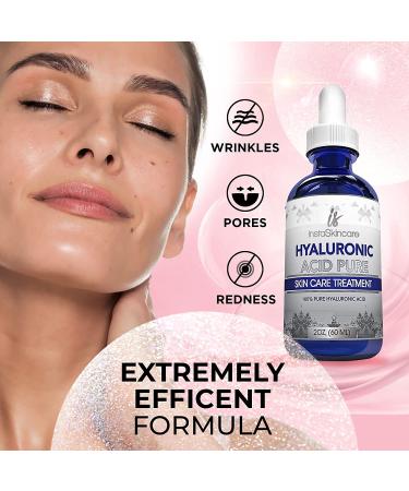 Hydrating Hyaluronic Acid Serum for Face and Lips (2 Oz) - Medical Grade Formula for All Skin Types - Paraben and Fragrance-Free - Buy Online on SooperMarket.com