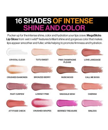 wet n wild Mega Slicks High Shine Lip Gloss with Hyaluronic Acid - Long Lasting Nude Mood | 1 Count - Buy Online on SooperMarket.com