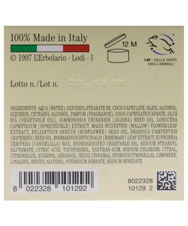 LErbolario Honeysuckle Perfumed Body Cream 5.7 oz - Floral Citrus Body Lotion with Jojoba Oil - Moisturizing & Cruelty-Free - International Shipping Available - Buy Online on SooperMarket.com