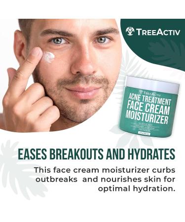 TreeActiv Acne Treatment Face Cream with Salicylic Acid & Tea Tree Oil - 90 Day Supply - Buy Online on SooperMarket.com