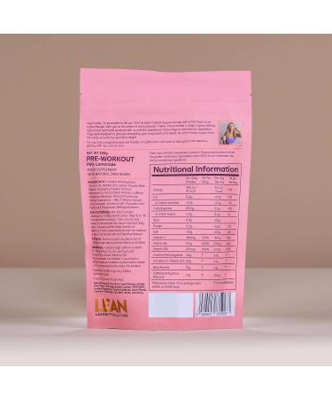LEAN with Lilly Pre-Workout Natural Pink Lemonade Flavour 250g. 25 Servings. Vegan Natural Energy Support with Vitamin C B6 & B12. 170g Plant Caffeine. Low Sugar No Sucralose or Artificial Sweetener - Buy Online on SooperMarket.com