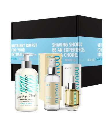 Coochy Plus HydroLock 3-Steps Intimate Shave Kit Gift Set: Coco Allure + NOURIA Pre-Shave Oil & After Shave Protection Mist