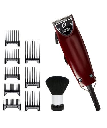 Oster Fast Feed Adjustable Pivot Motor Clipper 76023-510 with 8 Piece Guide Comb Set and Neck Duster