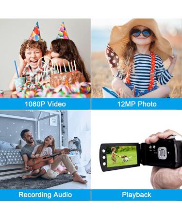 Heegomn Video Camera Camcorder 2.7K 36MP Vlogging Recorder for YouTube TikTok | 2.8'' LCD Screen, 8X Digital Zoom | Ideal for Teens & Beginners - Buy Online on SooperMarket.com