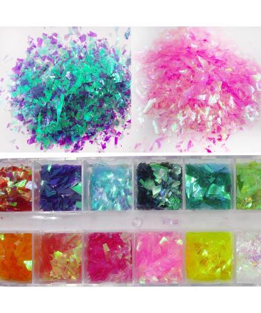 LoveOurHome Nail Glitters Sequins Set - Holographic Heart Butterfly Star Chunky Glitter Flakes for Nails & Crafts - Buy Online on SooperMarket.com