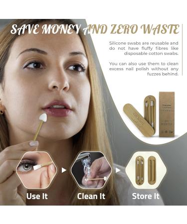 Your VIP Skin - 2x Reusable Cotton Swabs | Eco-Friendly Silicone Q-Tips & Ear Sticks for Sustainable Beauty - Buy Online on SooperMarket.com