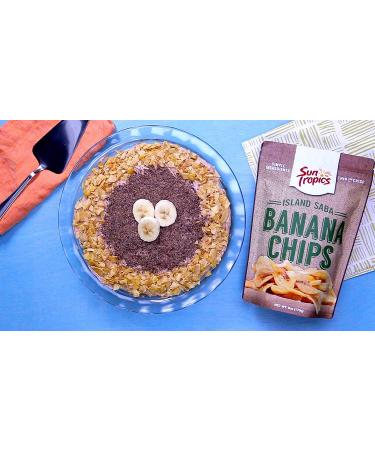 Sun Tropics Island Saba Banana Chips 4 oz (6 Pack) - Vegan, Gluten Free, Non GMO, Coconut Oil, Crispy Fruit Snacks - Buy Online on SooperMarket.com